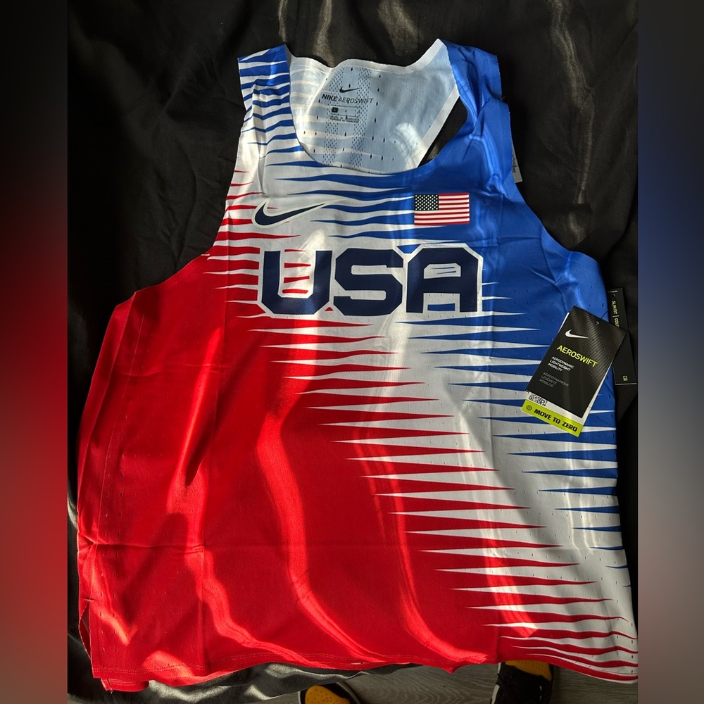 Nike Aeroswift ADV Slim Fit Team USA Olympics Singlet Tank CV0403-657 Men Large